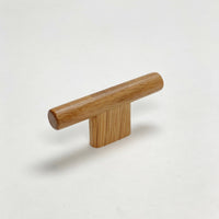 Lacquered Oak "Join" Wood Cabinet Knobs and Drawer Handles Euro • Knobs
