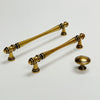 Cabinet Hardware "Palermo" Drawer Pulls and Knobs in Antique Brass Euro • Knobs