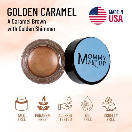 Golden Caramel Any Wear Creme - A Waterproof Multi-tasking creme to powder product for eyes, cheeks & lips. Can be worn anywhere Mommy Makeup