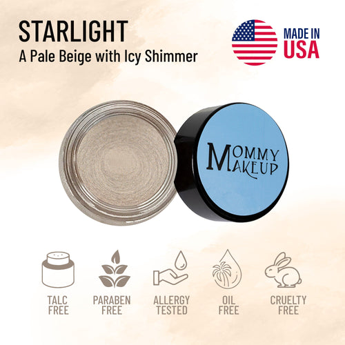 Starlight Any Wear Creme - A Waterproof Multi-tasking creme to powder product for eyes, cheeks & lips. Can be worn anywhere Mommy Makeup