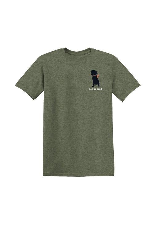 Dog is Good Dog is Good T-shirt: Never Camp Alone