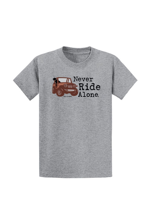 Dog is Good Dog is Good T-shirt: Never Ride Alone