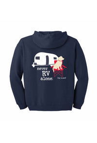 Dog is Good Dog is Good Zip Hoodie: Never RV Alone