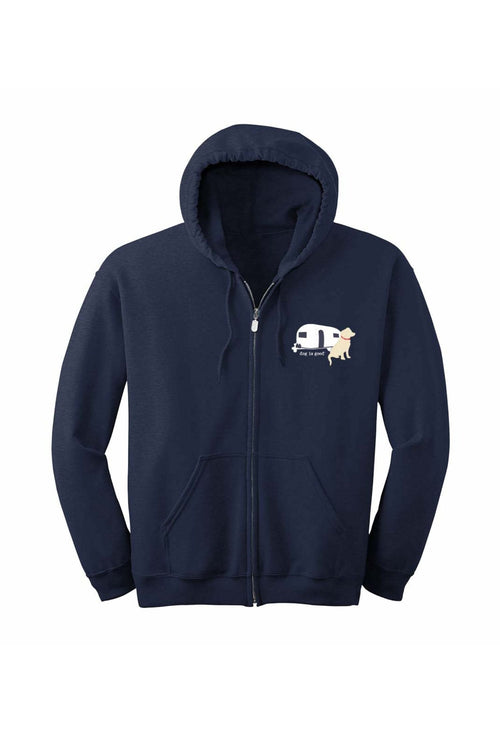 Dog is Good Dog is Good Zip Hoodie: Never RV Alone