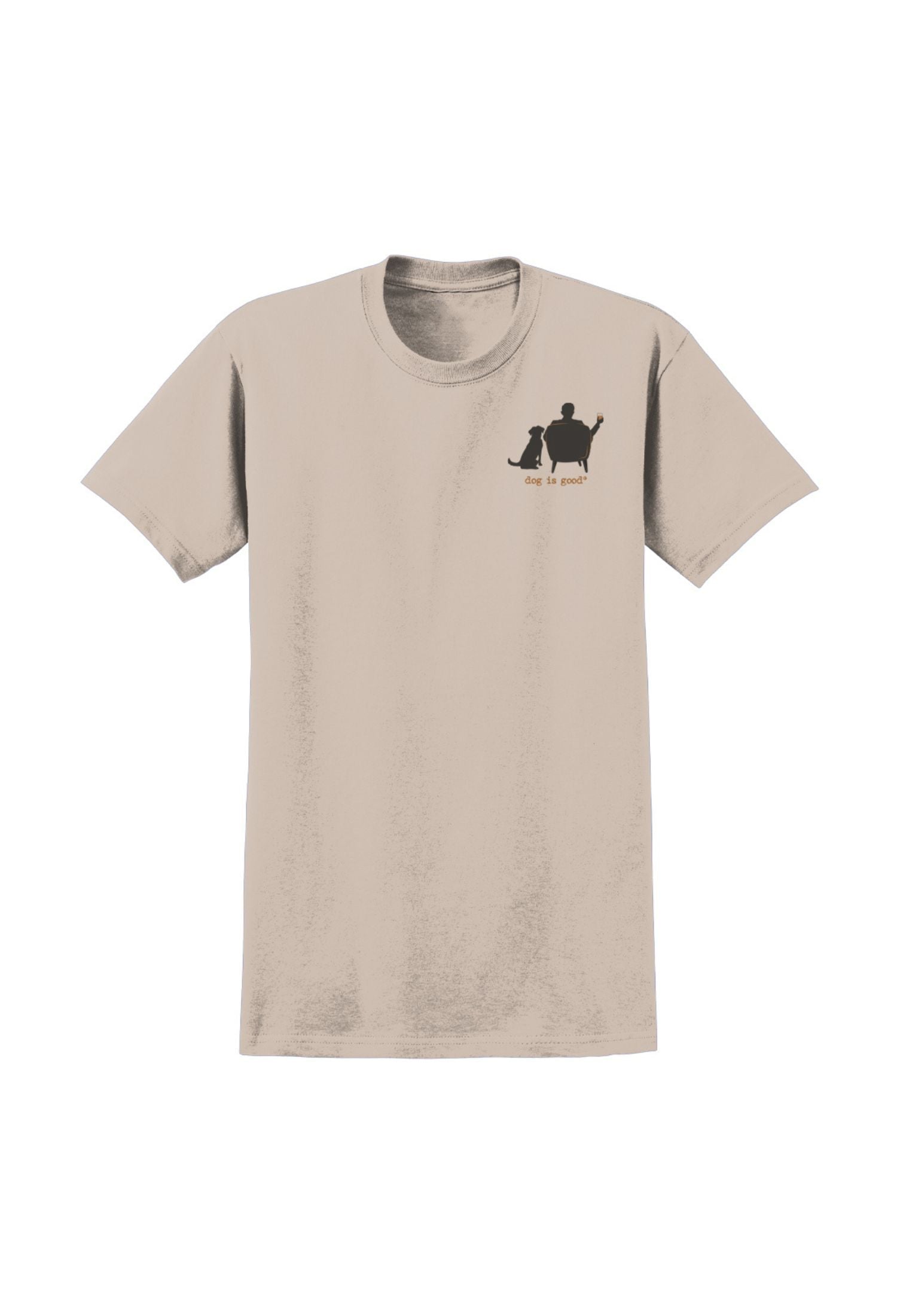 Dog is Good Dog is Good T-shirt: Conversation Not Required, Whiskey (Tan)