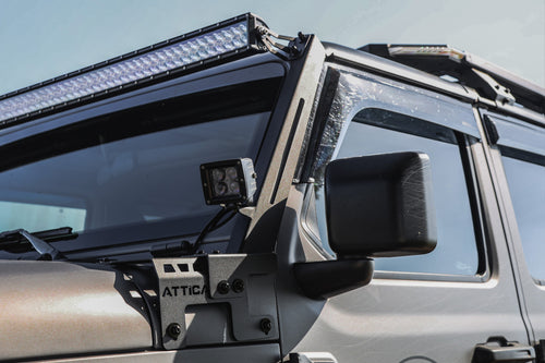 Attica 4x4 2018-2024 Jeep Wrangler JL Frontier Series Light Mount Brackets OffRoadUSA.com