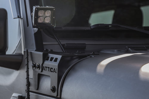 Attica 4x4 2018-2024 Jeep Wrangler JL Frontier Series Light Mount Brackets OffRoadUSA.com