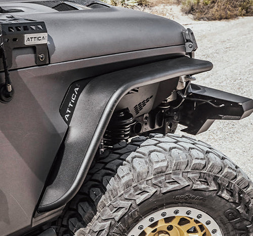 Attica 4x4 2018-2024 Jeep Wrangler JL Terra Series Front Fender Flares OffRoadUSA.com