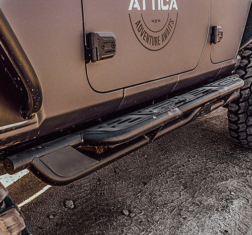 Attica 4x4 2018-2024 Jeep Wrangler JL Terra Series Side Steps OffRoadUSA.com