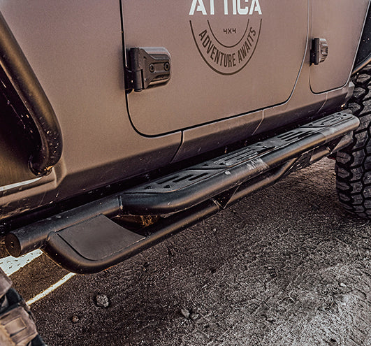 Attica 4x4 2018-2024 Jeep Wrangler JL Terra Series Side Steps OffRoadUSA.com