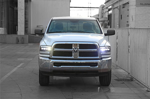AlphaRex 09-18 Ram Truck NOVA-Series LED Projector Headlights Alpha-Black OffRoadUSA.com