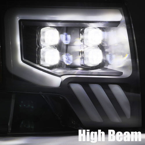 AlphaRex 09-14 Ford F150 NOVA-Series LED Projector Headlights Jet Black OffRoadUSA.com