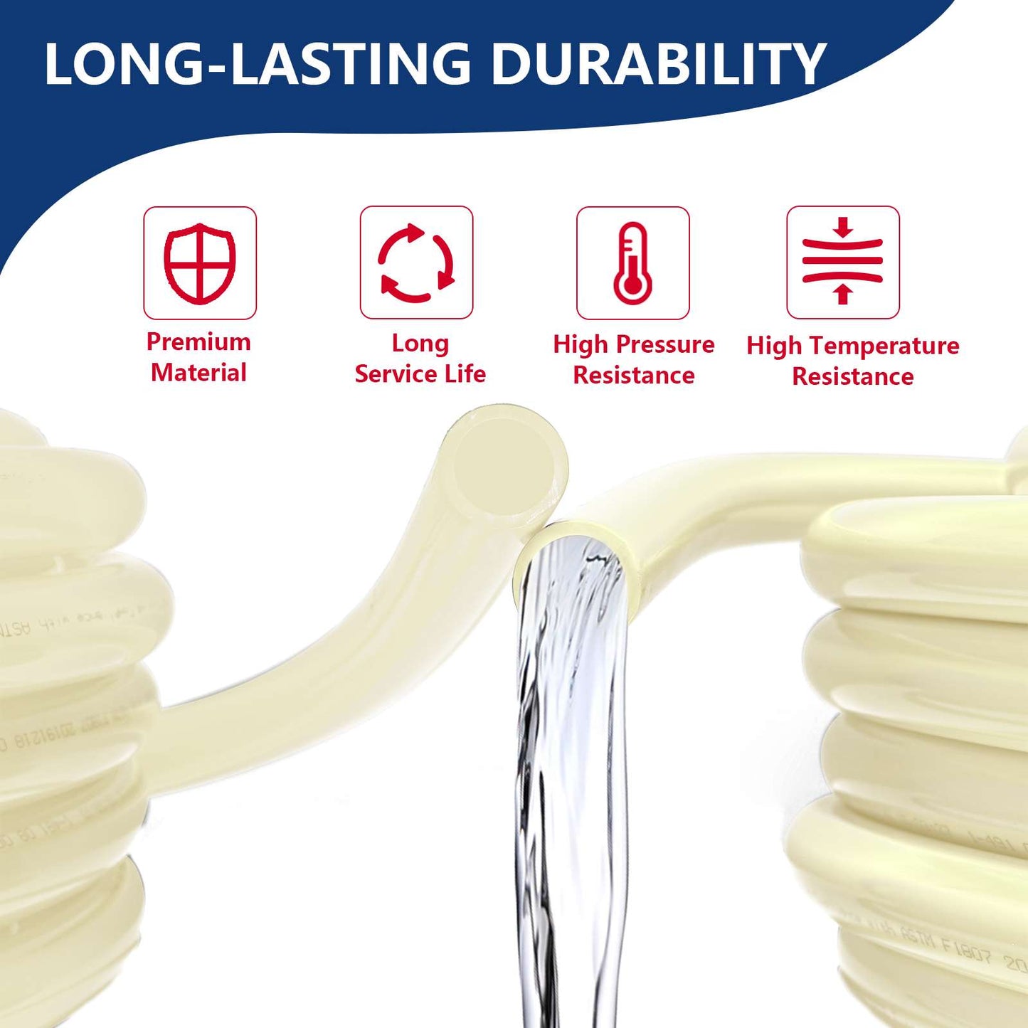 3/4" 100ft PEX-A Pipe (White & Cutter)