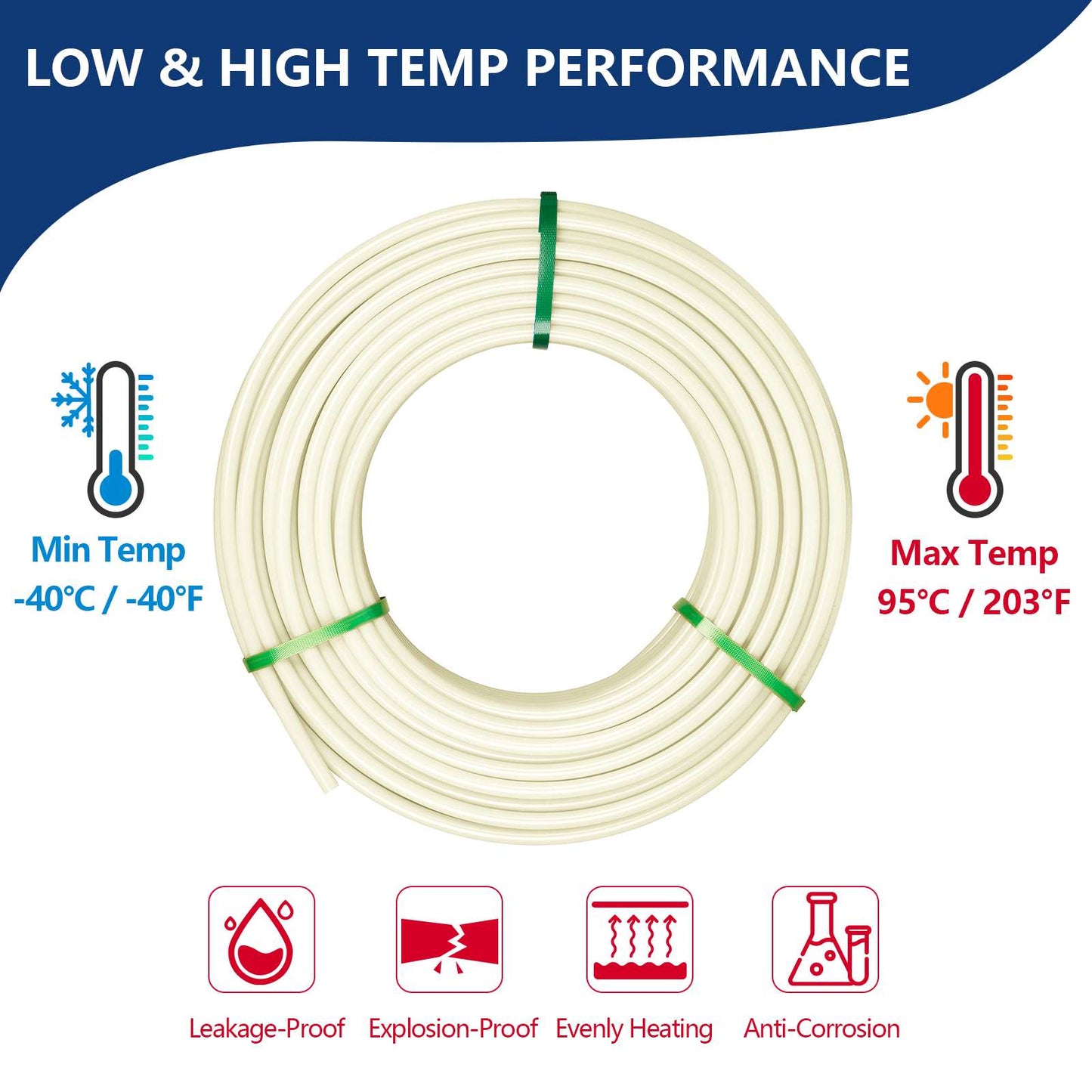 3/4" 100ft PEX-A Pipe (White & Cutter)