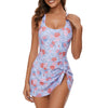 Floral Skirted One-Piece Swimsuit for Women – Tummy Control Modest Swimwear, Summer Beach Vacation Look