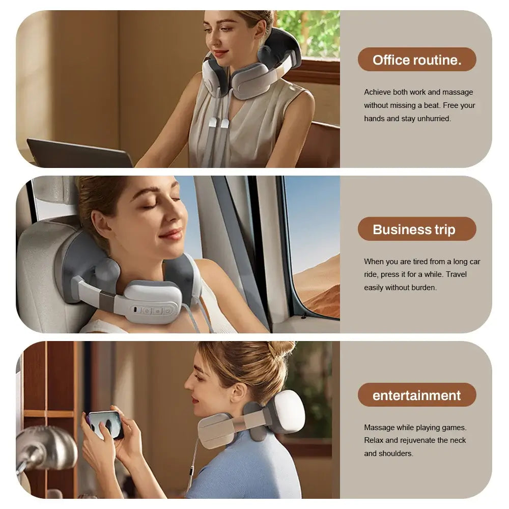Simulated Finger Massage Multifunctional Massager, Adjustable in Multiple Gears, Fully Wrapped Shoulder and Neck Massage Shawl, Constant Temperature Heating + Stereo Kneading, Straight Muscle Strain