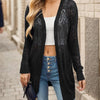 Women's Cardigan Sweater Lightweight Crochet Long Sleeve Loose Soft Drape Front Cardigan Bohemian Beach Cover-up