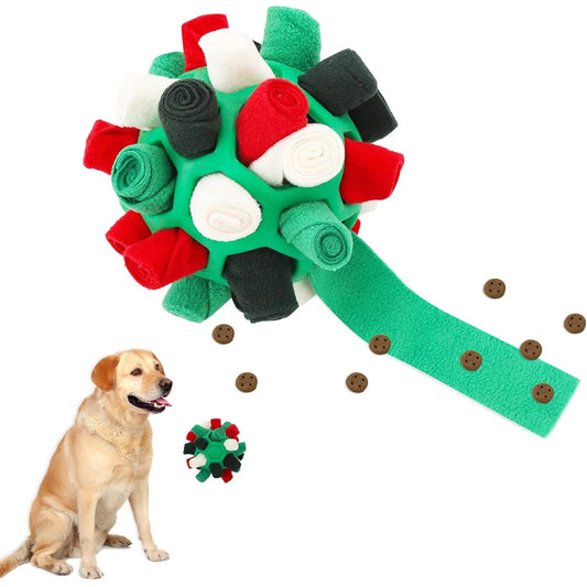 2pcs Dog Puzzle Toys Snuffle Ball Encourages Foraging Skills Training Cloth Strip with Hidden Food Interactive Dog ball Toys