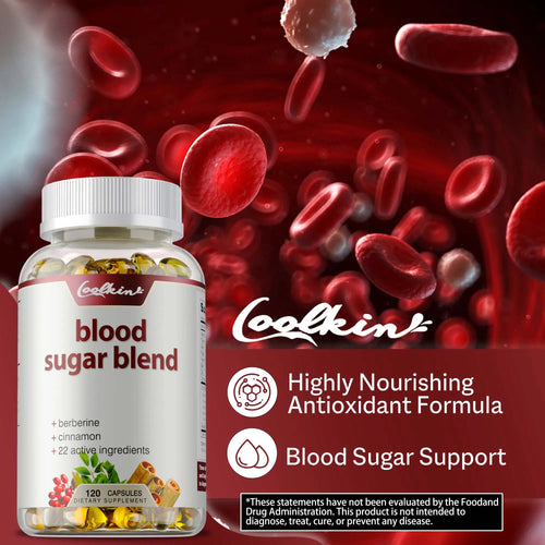 Blood Sugar Blend Capsules - Maintains Healthy Blood Sugar Levels and Supports Heart and Cardiovascular Health - 120 Capsules