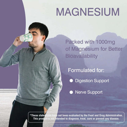 Magnesium Citrate - Supplement for Stress, Relaxation, Bone, Sleep, Heart Health, Nerve, Muscle & Metabolism - 120 Capsules