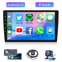 9 Inch Wireless Car Stereo Radio 2 Din IPS Touchscreen Car Video Player CarPlay Android Auto with Rear Camera GPS WIFI FM 2G+32G