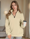 Womens Oversized Sweatshirts Half Zip Pullover Fall Trendy Fashion Outfits Drop Shoulder Tunic Pullover Tops
