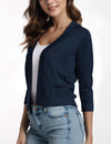 Women's Cardigan Knit Sweaters Cropped Open Front Bolero Shrug for Dresses