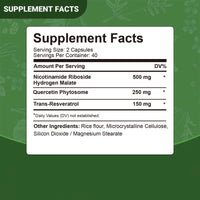 NAD+Supplement - Liposomal Nicotinamide Nucleoside 900mg + Resveratrol - Anti-aging, Skin Health, Energy Levels - 80 Capsules