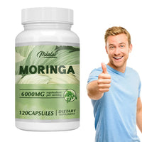 Moringa Capsules 6000mg - Support Healthy Energy Levels, Weight Management, Healthy Joints, Antioxidants - 120 Capsules