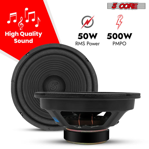 5 Core 8 Inch Subwoofer Speaker 1000W Combined Peak 4Ohm Replacement Car Bass Sub Woofer WF 8"-890 2PC
