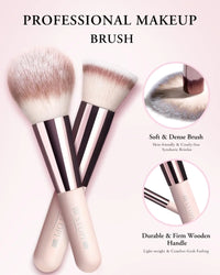 BESTOPE PRO Makeup Brushes with Case, 20PCs Travel Makeup Brush Set, Foundation Concealer Blush Eyeshadow Brush Set Contour