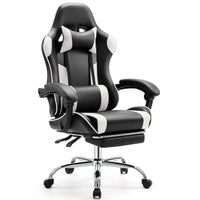 JHK Ergonomic Racing Gaming Chair Adjustable Swivel PU Leather with Headrest and Lumbar Support For Office Computer Living Room