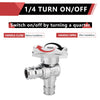 10 Pcs 1/2" x 1/2" PEX Expansion Angle Stop Valve, 1/4 Turn (Lead Free) Plumbingsell