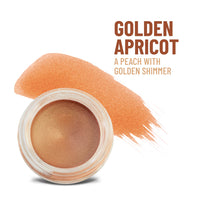 Golden Apricot Any Wear Creme - A Waterproof Multi-tasking creme to powder product for eyes, cheeks & lips. Can be worn anywhere