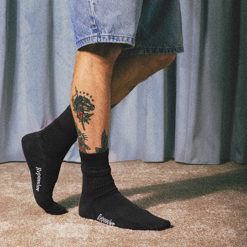 Black Classic Crew Socks 4-pack Repossier