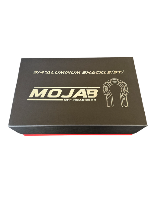 3/4'' Extreme duty Aluminum D-Shackle set (9T) (LIFETIME WARRANTY*) MOJAB OFFROAD