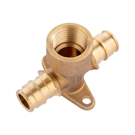 PEX A Expansion 1/2" PEX x 1/2" PEX x 1/2" Female NPT Drop Ear Tee(Lead Free)