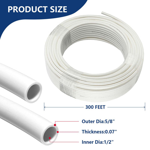 1/2" 300ft PEX-B Pipe (White& Cutter) Plumbingsell