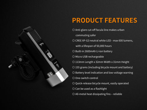 Fenix BC25R LED Bike Light Fenix Store