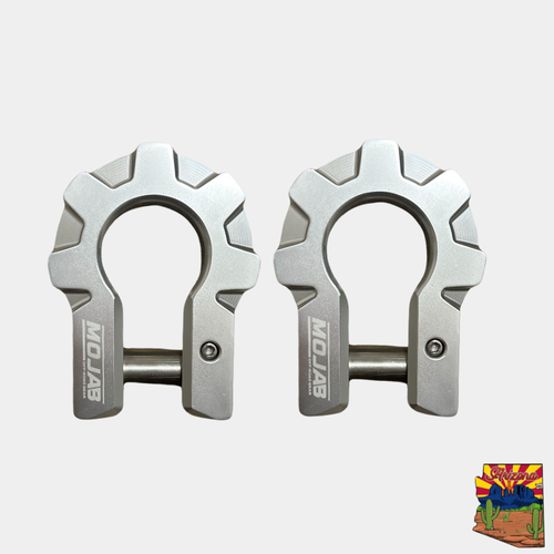 3/4'' Extreme duty Aluminum D-Shackle set (9T) (LIFETIME WARRANTY*) MOJAB OFFROAD