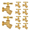 10 Pcs 3/4" FIP x 3/4" MHT Brass No-Kink Hose Bibb (Lead Free) Plumbingsell