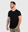 Bamboo Swift Curve-Hem Tee - Black Bamtech
