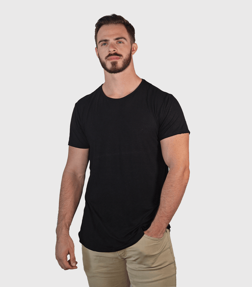 Bamboo Swift Curve-Hem T-Shirt - Sandstone Bamtech