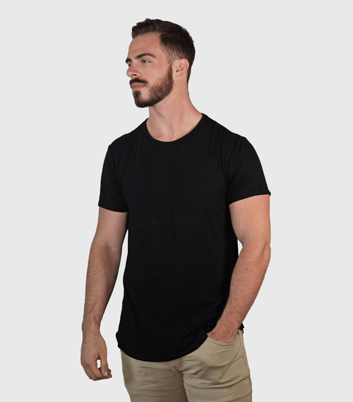 Bamboo Swift Curve-Hem T-Shirt - Sandstone Bamtech