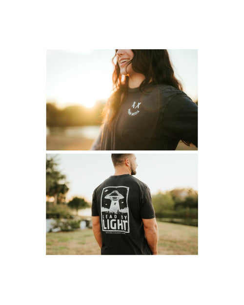Lead By Light Tee (BOWN MEDIA x BLACKOUT) BLACKOUT BARBELL