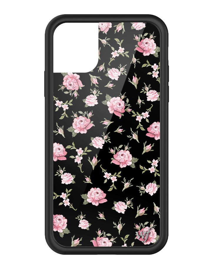 Black and Pink Floral iPhone Case Wildflower Cases