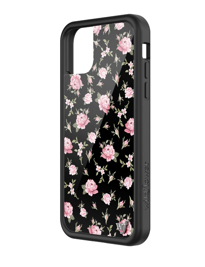 Black and Pink Floral iPhone Case Wildflower Cases