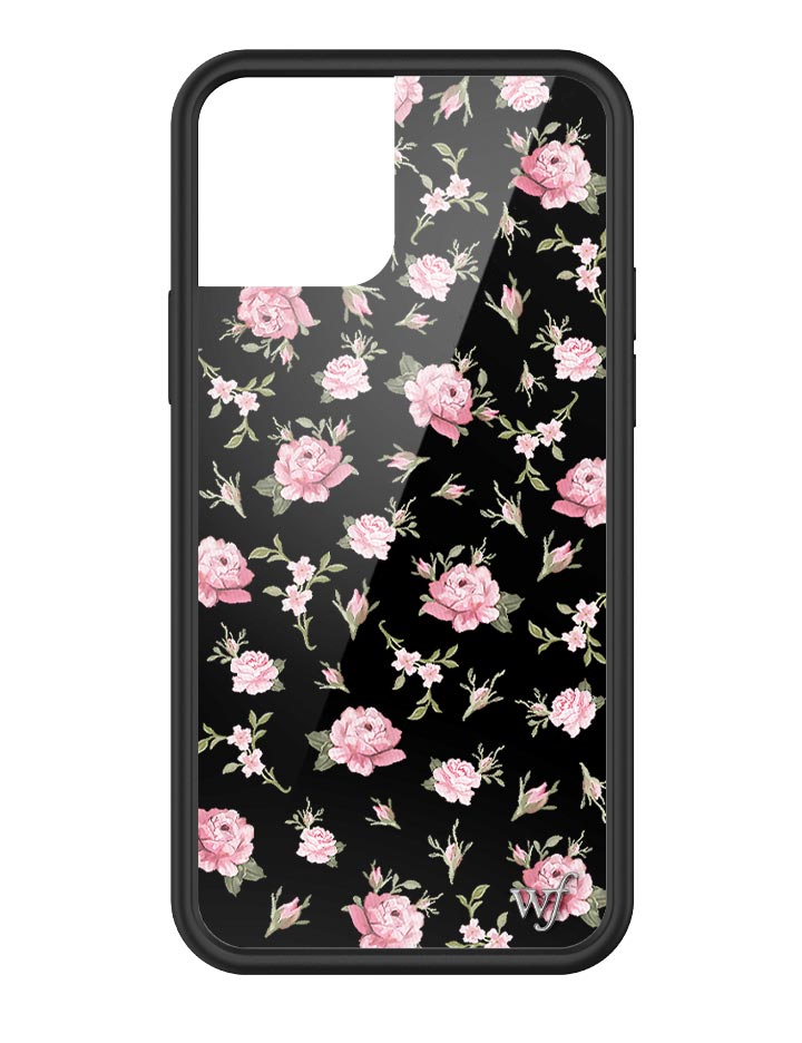 Black and Pink Floral iPhone Case Wildflower Cases