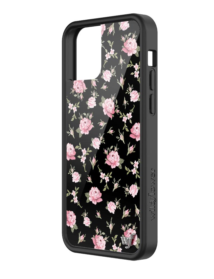 Black and Pink Floral iPhone Case Wildflower Cases