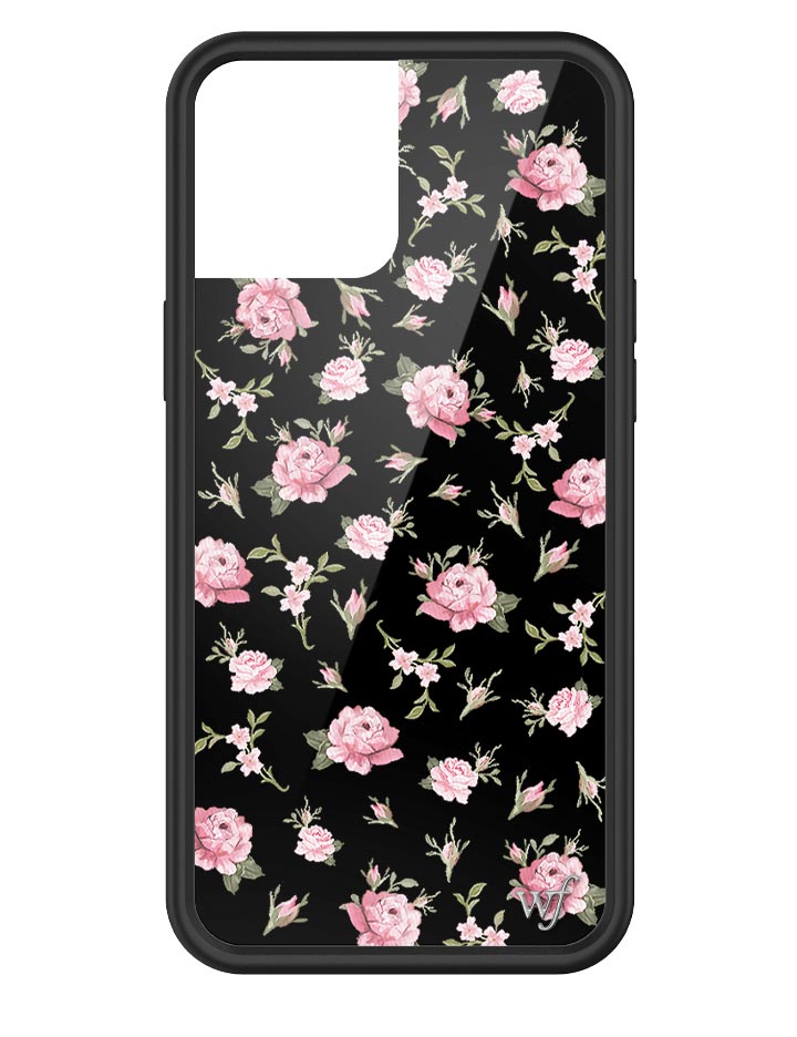 Black and Pink Floral iPhone Case Wildflower Cases
